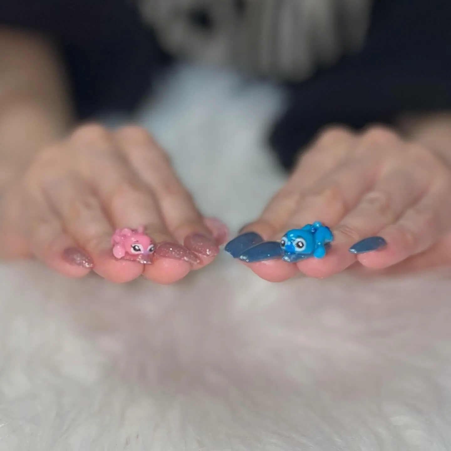 スティッチとエンジェルの3Dパーツ🩵💖